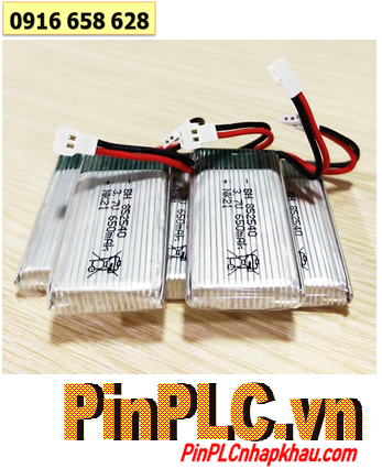 LiPolymer 852540 _Pin FLYCAM Pin sạc 3.7v 650mAh (1S) dòng xả 25C (tối đa 50C) Ngang 25mmxDày8mmxDài44mm